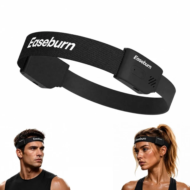 Main image of EaseBurn Open Ear Bluetooth Headband Headphones, Air Conduction Wireless Sport Headphones, Sweatproof Breathable Washable Running Headphones for Workout Outdoor Sports (Black)