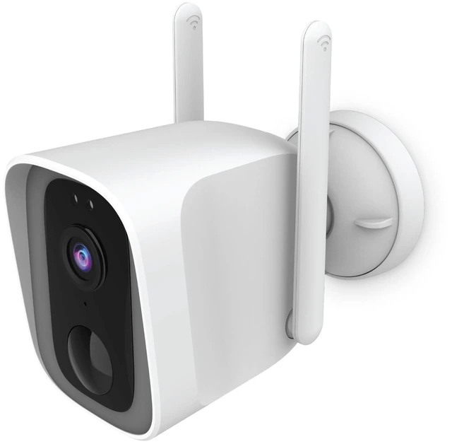 Alt view image 2 of 5 - Feit Electric Smart Outdoor Wireless Security Camera, 2K HD Video, Battery Powered or Solar-Ready, Advance Motion Detection, 2.4GHz Wi-Fi, 30ft. Night Vision, 2-Way Audio with Micro SD Card Sto