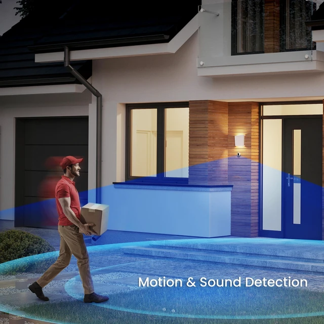 Alt view image 5 of 5 - Feit Electric Smart Outdoor Wireless Security Camera, 2K HD Video, Battery Powered or Solar-Ready, Advance Motion Detection, 2.4GHz Wi-Fi, 30ft. Night Vision, 2-Way Audio with Micro SD Card Sto