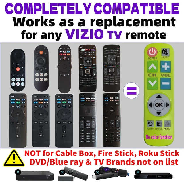 Alt view image 2 of 5 - HIQAQWUA Backlit Big Button Remote for Vizio TVwith Green Silicone Cover