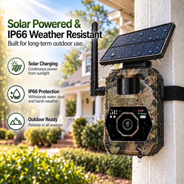 Alt view image 6 of 7 - VIBROWL Coyote Detection & Alert Camera for Backyard, AI Wildlife Detection, 4G LTE Solar Outdoor Security Camera, Remote Live View
