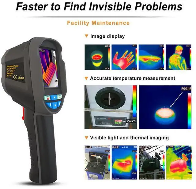 Alt view image 3 of 7 - HTi HT-03 Thermal Imaging Camera 120x90 IR Resolution Infrared Temperature Meter