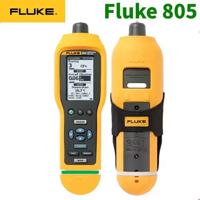 Alt view image 2 of 6 - Fluke 805 Vibration Meter with Large Resolution Screen 1000 Hz Frequency USB 2.0