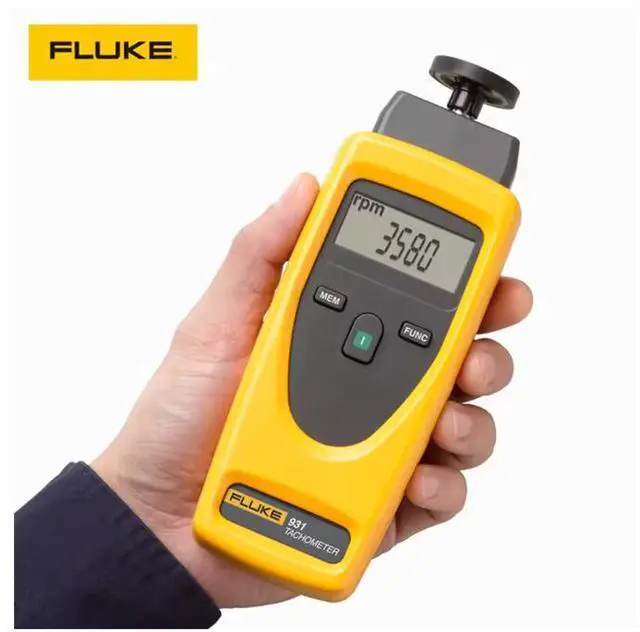 Alt view image 2 of 6 - Fluke 931 Contact and Non-Contact Dual-Purpose Tachometers 6-digit backlight