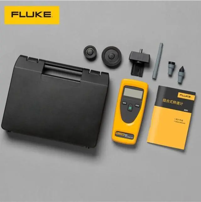 Alt view image 5 of 6 - Fluke 931 Contact and Non-Contact Dual-Purpose Tachometers 6-digit backlight