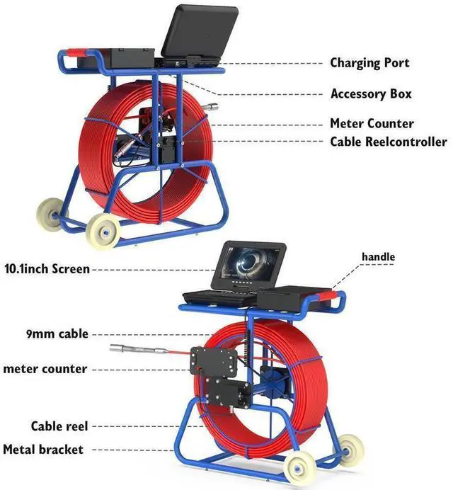 Alt view image 6 of 7 - Channel Camera 10" Self Leveling Inspection Self Leveling Endoscope Camera