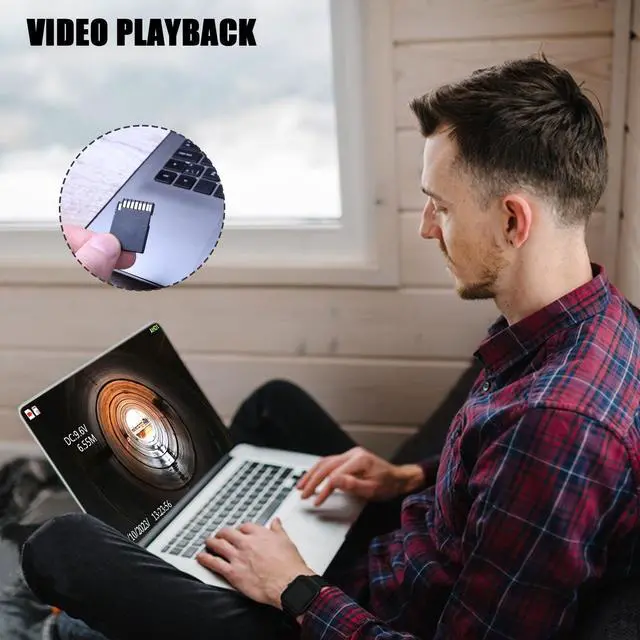 Alt view image 4 of 7 - 7" Screen Sewer Pipe Inspection Camera with Meter Counter And Self-Leveling DVR