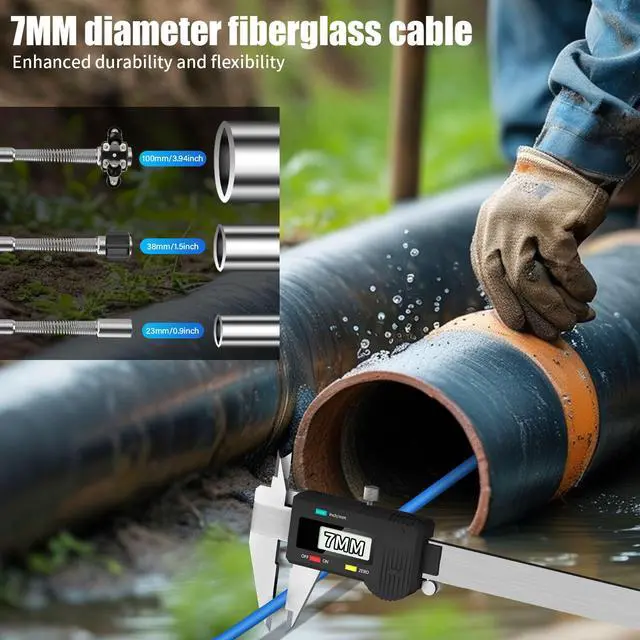 Alt view image 4 of 7 - 9" Monitor Tube Inspection Camera 512Hz Tube Locator 7mm Diameter Endoscope
