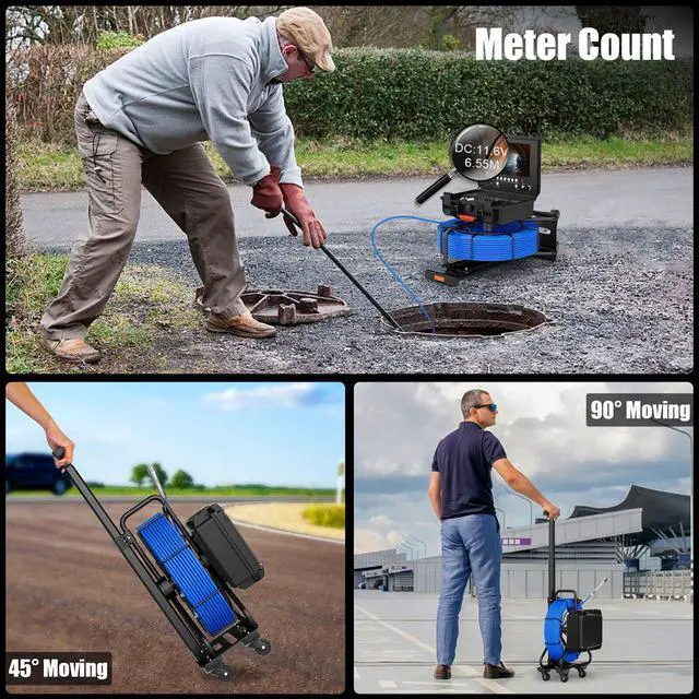 Alt view image 6 of 7 - 9" Monitor Tube Inspection Camera 512Hz Tube Locator 7mm Diameter Endoscope