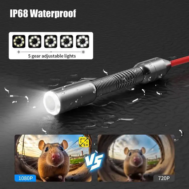 Alt view image 4 of 7 - 7 Inch Monitor Pipe Inspection Endoscope Video Camera With and 512HZ Locator