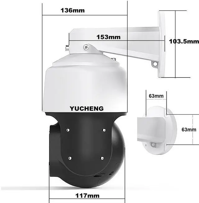 Alt view image 3 of 7 - Compatible 4K 8MP 30fps 240X ZOOM WiFi POE Speed Dome PTZ IP Camera Camera+512GB Card