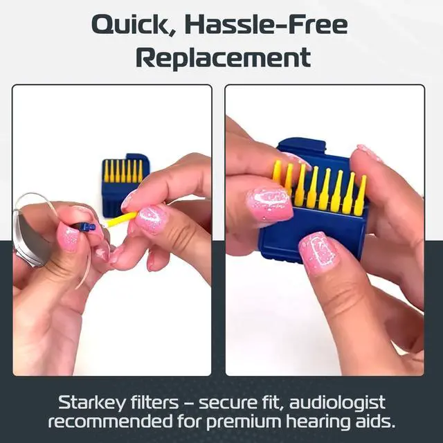 Alt view image 4 of 7 - Starkey Hear Clear Wax Guards Filters for Hearing Aids-Cleaning Kit & Ear Tool