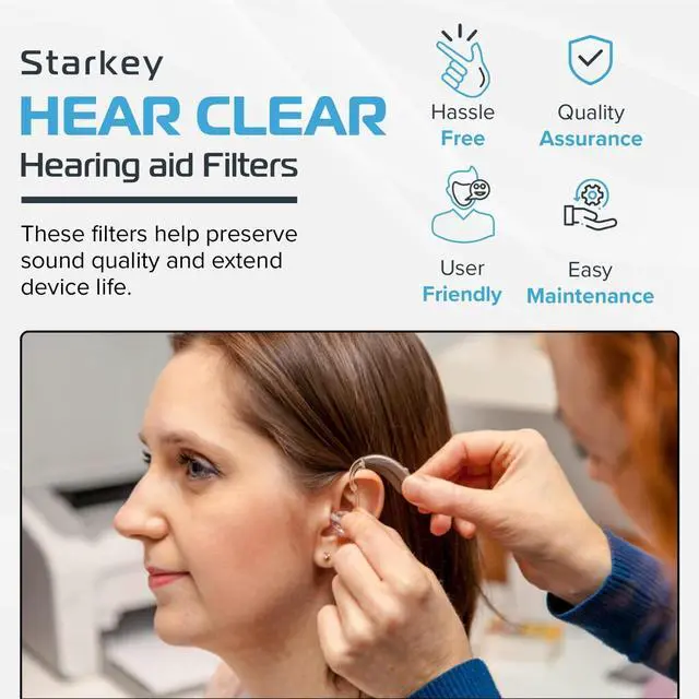 Alt view image 6 of 7 - Starkey Hear Clear Wax Guards Filters for Hearing Aids-Cleaning Kit & Ear Tool