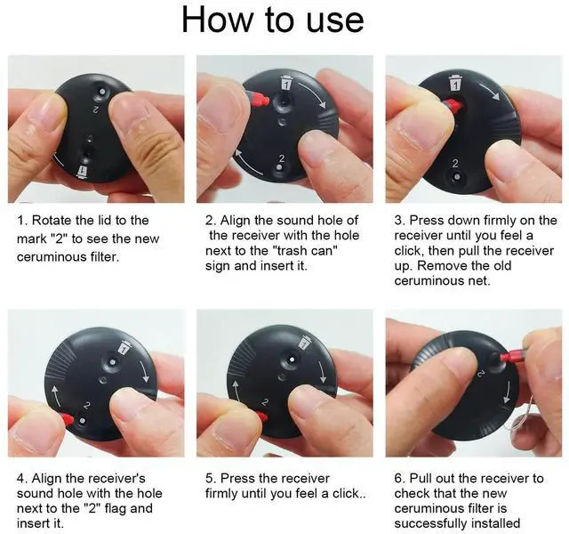 Alt view image 7 of 7 - Phonak Hearing Aids Filters Wax Guards Resound Wax Traps Hear Clear Cleaning Lot