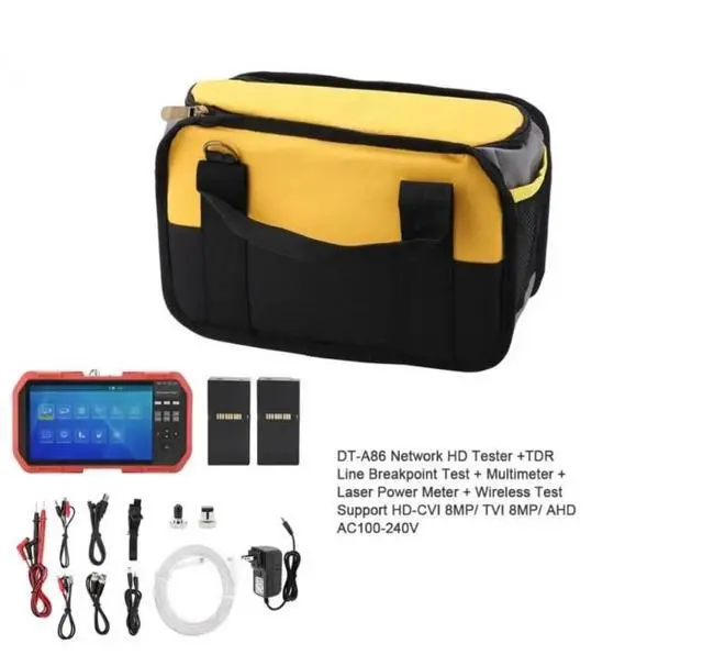 Alt view image 7 of 7 - 7 Inch Screen H.265 4K HD IP CCTV Tester Monitor AHD CVI TVI CVBS Camera Test DT-A82