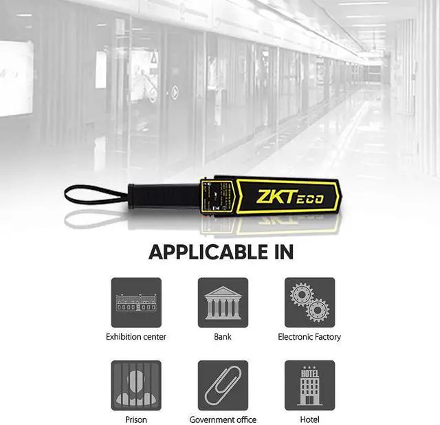 Alt view image 3 of 7 - Zkteco D100s Metal Detector Wand - Handheld Detector High-Sensitivity Accuracy