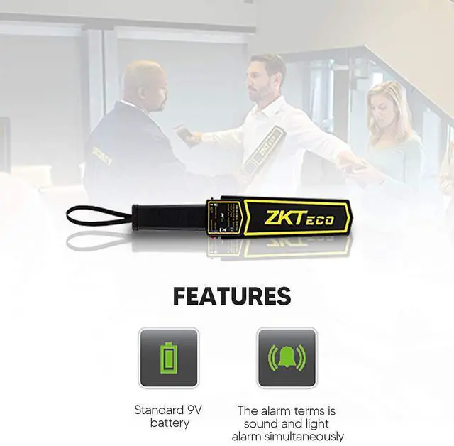 Alt view image 4 of 7 - Zkteco D100s Metal Detector Wand - Handheld Detector High-Sensitivity Accuracy