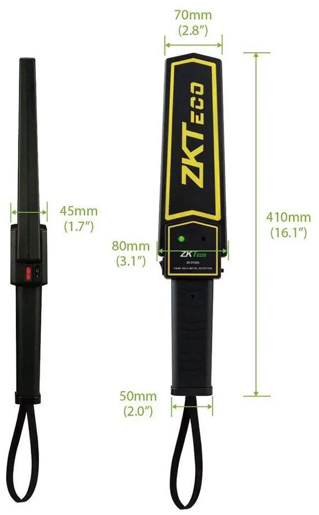 Alt view image 6 of 7 - Zkteco D100s Metal Detector Wand - Handheld Detector High-Sensitivity Accuracy