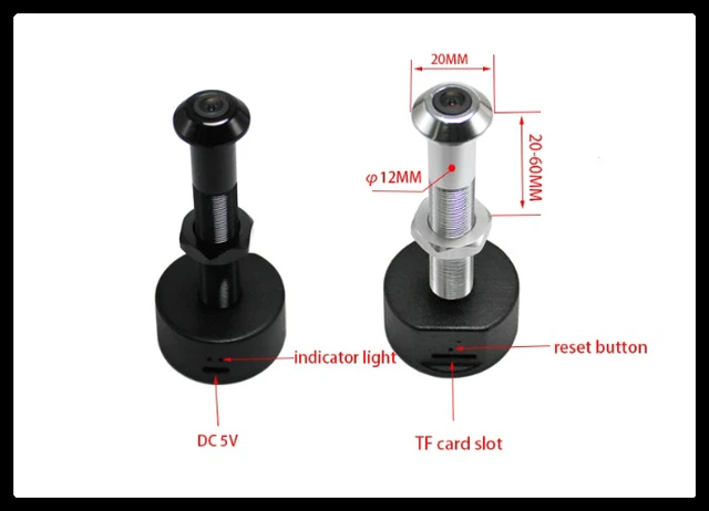 Alt view image 2 of 7 - 5MP PoE Peephole Security Camera | 155° Wide Angle 1.8mm Lens | Built-in Mic, ONVIF & HiEasy APP - Power Supply Not Included