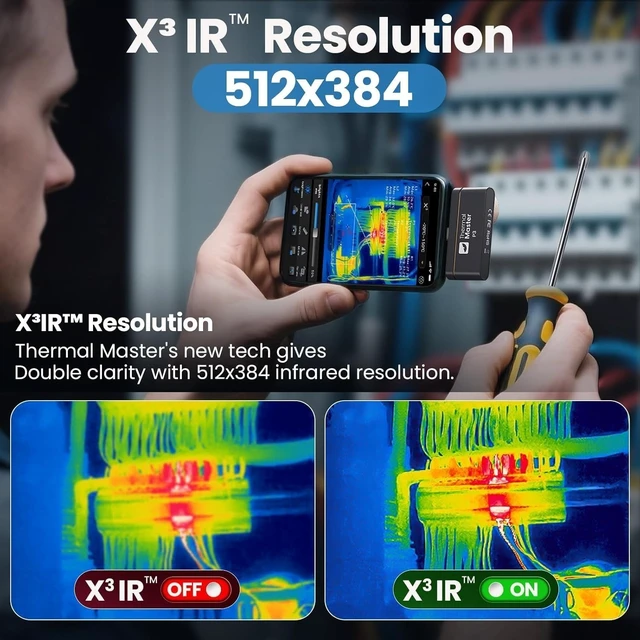 Alt view image 5 of 7 - Thermal Master P3 PBC Thermal Camera For Android/iOS 512×384 X³ IR Resolution-