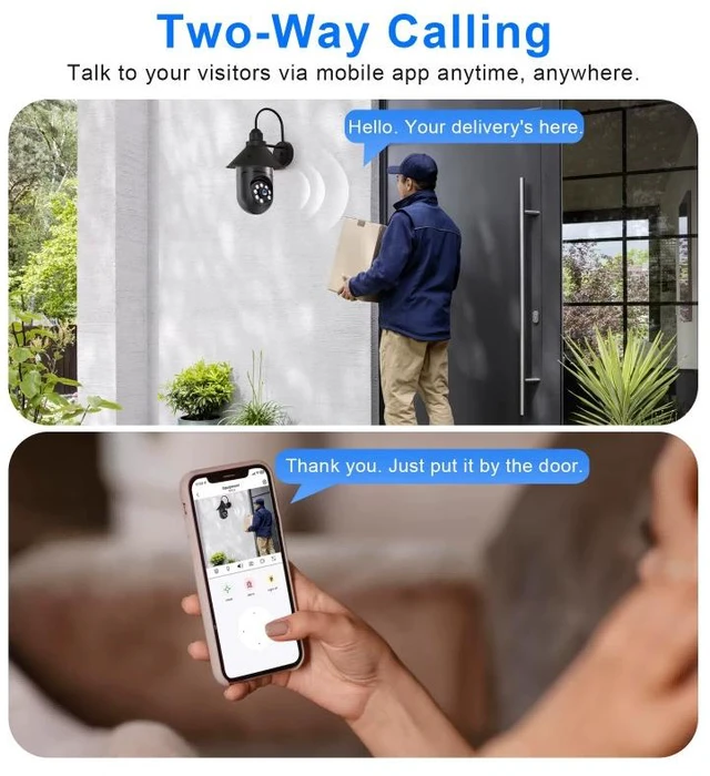 Alt view image 4 of 7 - 2.4G+5G WiFi 1080P Light Bulb Camera IR Night E27 Wireless Security Camera IP66