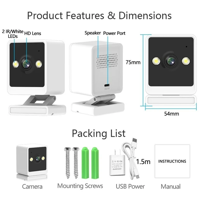 Alt view image 6 of 7 - 1080P HD WiFi IP Camera Wireless Indoor with Night Vision Motion Detection CCTV