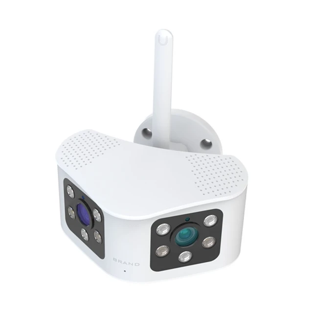Alt view image 3 of 7 - Dual Lens Camera 2-Way Audio Smart AI CCTV Camera 180 Degree Wide-angel Colorful