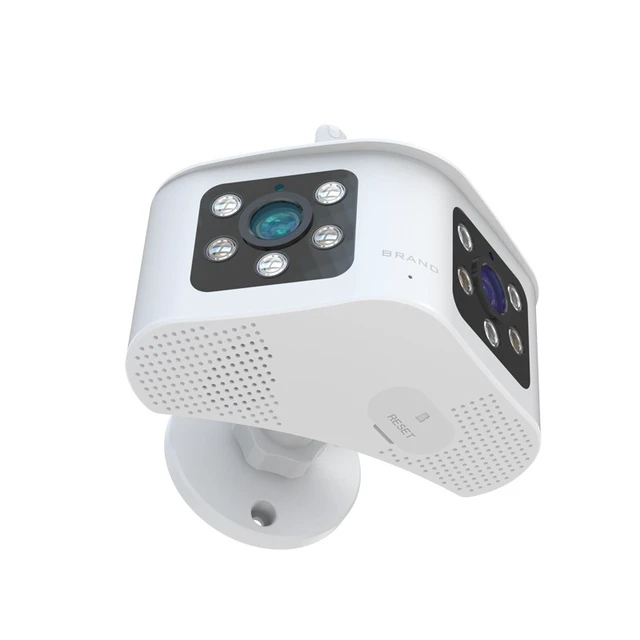 Alt view image 4 of 7 - Dual Lens Camera 2-Way Audio Smart AI CCTV Camera 180 Degree Wide-angel Colorful