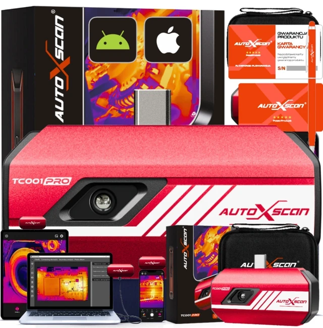Alt view image 5 of 7 - AUTOXSCAN TC001PRO Duo Thermal Camera IR Thermal Imaging Device for USB-C iPhone Android-
