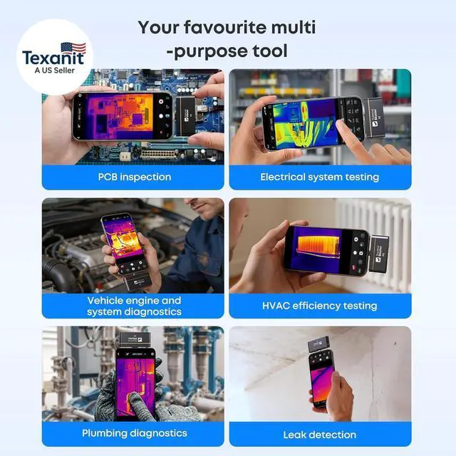 Alt view image 6 of 7 - (Android&iPhone) P3 Type-C Thermal Camera for Electronics Repair 512×384 Adjustable Macro Lens 600 Usb Thermal Imaging Camera