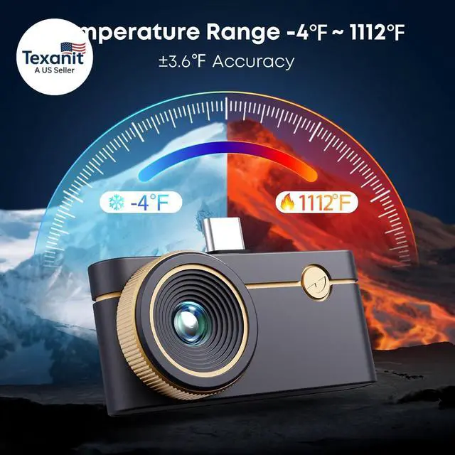 Alt view image 7 of 7 - (Android&iPhone) P3 Type-C Thermal Camera for Electronics Repair 512×384 Adjustable Macro Lens 600 Usb Thermal Imaging Camera