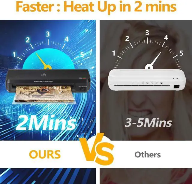 Alt view image 5 of 7 - Idealforce Professional A4 Thermal Laminator Machine for Office & School - Fast 2-3 Min Warm-up, Quiet Operation 55dB, Anti-Jam ABS Function for Documents, Photos, Certificates