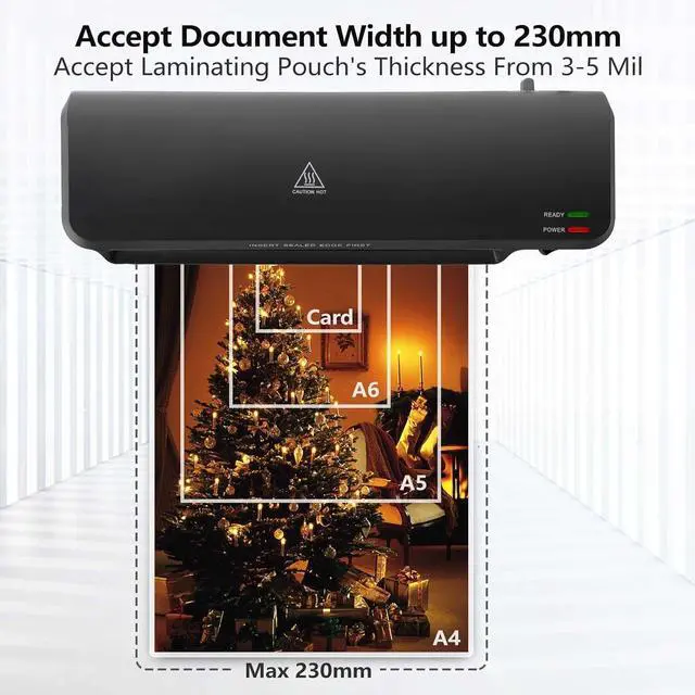 Alt view image 4 of 7 - Idealforce Professional A4 Thermal Laminator Machine for Office & School - Fast 2-3 Min Warm-up, Quiet Operation 55dB, Anti-Jam ABS Function for Documents, Photos, Certificates