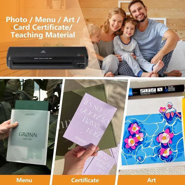 Alt view image 7 of 7 - Idealforce Professional A4 Thermal Laminator Machine for Office & School - Fast 2-3 Min Warm-up, Quiet Operation 55dB, Anti-Jam ABS Function for Documents, Photos, Certificates