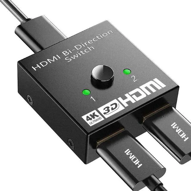 Idealforce HDMI Splitter 1x2, 1 In 2 Out 4K UHD 3D 1080P Repeater Amplifier. Supports HDR10, HDCP 2.2/1.4, for streaming devices, gaming consoles, PCs, Blu-ray players to dual TVs/monitors.