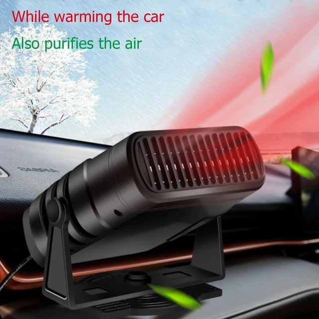 Alt view image 2 of 7 - Idealforce 12V 120W Portable Electric Car Heater, 2-in-1 Heating & Cooling Fan, Auto Windshield Defogger Defroster Demister, Fast Heating Vehicle Heater for Car Use