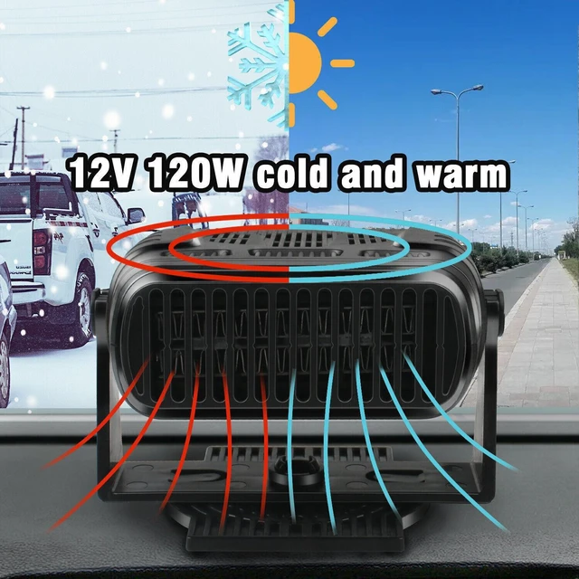 Alt view image 5 of 7 - Idealforce 12V 120W Portable Electric Car Heater, 2-in-1 Heating & Cooling Fan, Auto Windshield Defogger Defroster Demister, Fast Heating Vehicle Heater for Car Use