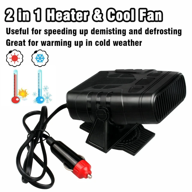 Alt view image 7 of 7 - Idealforce 12V 120W Portable Electric Car Heater, 2-in-1 Heating & Cooling Fan, Auto Windshield Defogger Defroster Demister, Fast Heating Vehicle Heater for Car Use