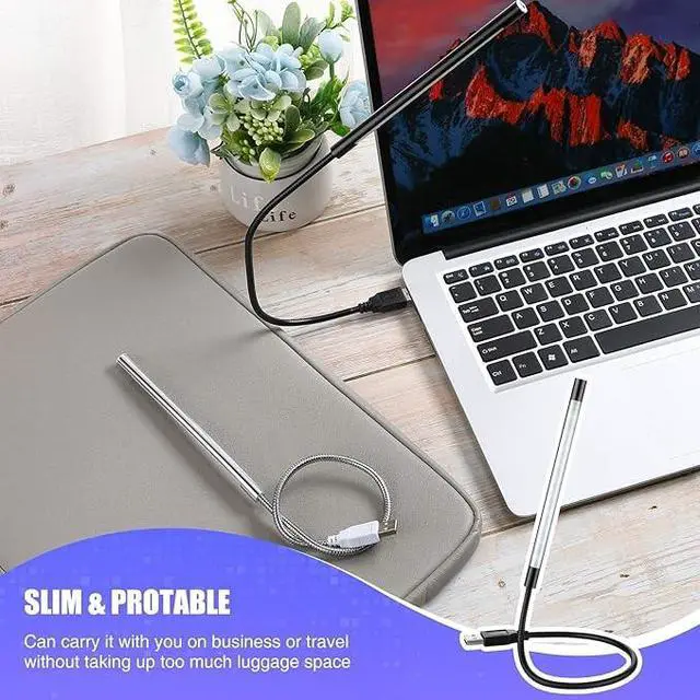 Alt view image 5 of 6 - 2Pcs Portable USB Touch Switch LED Light for PC Laptop Computer Keyboard Reading