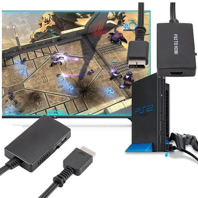 Alt view image 6 of 7 - Idealforce PS1 PS2 PS3 to HDMI Converter | 1080P HD Upscaler Adapter for PlayStation 1 2 3 | Plug and Play AV RCA Composite to HDMI Output with 3.5mm Audio | Low Latency Game Mode for HDTV Monitor Pro