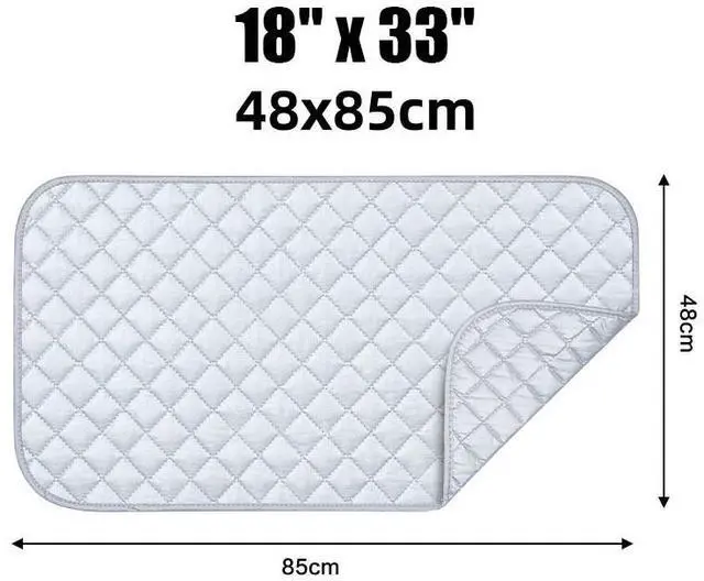 Alt view image 4 of 4 - Idealforce Magnetic Ironing Board Mat - Quilted Heat Resistant Pad for Travel, Portable Tabletop Ironing Surface, Mini Iron Anywhere for Clothes, Bed, Desk, Wrinkle Remover, Foldable