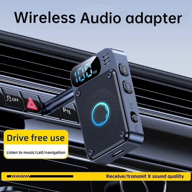 Alt view image 3 of 7 - Bluetooth Transmitter Call Music 3.5mm AUX Stereo Adapter for Car Headphone iPod