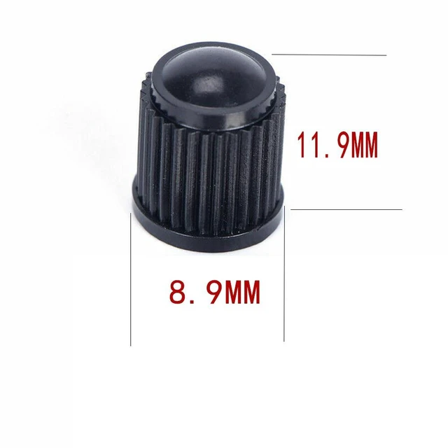Alt view image 3 of 6 - Idealforce 100 Pcs Black Plastic Car Motor Tire Valve Stem Caps, Universal Wheel Rim Tyre Air Dust Protective Covers