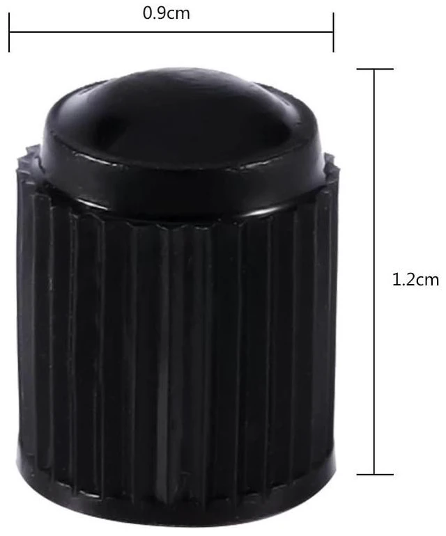 Alt view image 5 of 6 - Idealforce 100 Pcs Black Plastic Car Motor Tire Valve Stem Caps, Universal Wheel Rim Tyre Air Dust Protective Covers