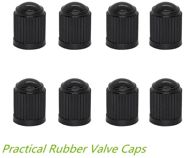 Alt view image 6 of 6 - Idealforce 100 Pcs Black Plastic Car Motor Tire Valve Stem Caps, Universal Wheel Rim Tyre Air Dust Protective Covers