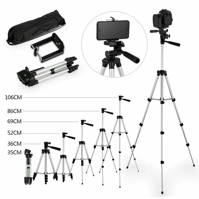 Main image of Idealforce 40" Professional Camera Tripod Stand with Phone Holder & Carry Bag, Universal Photography Tripod for DSLR Canon Nikon iPhone Samsung