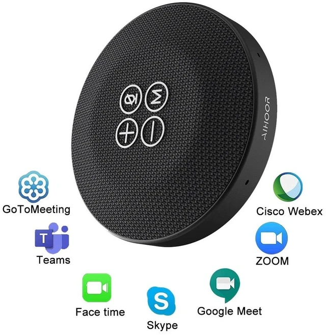 Main image of Idealforce Wireless Bluetooth Conference Speakerphone with Microphone, Portable Handsfree Voice Pickup Speaker for Video Meeting Laptop