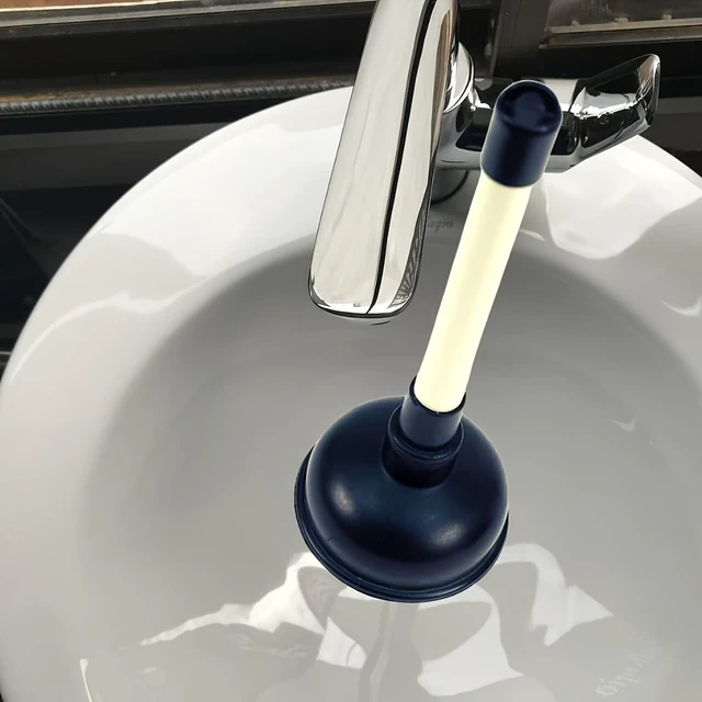 Alt view image 2 of 6 - Idealforce 4 Inch Heavy Duty Sink & Drain Plunger, Small Unclogger with 9 Inch Plastic Handle Black Cup, Strong Suction Clog Remover for Kitchen, Bathroom and Shower Drains