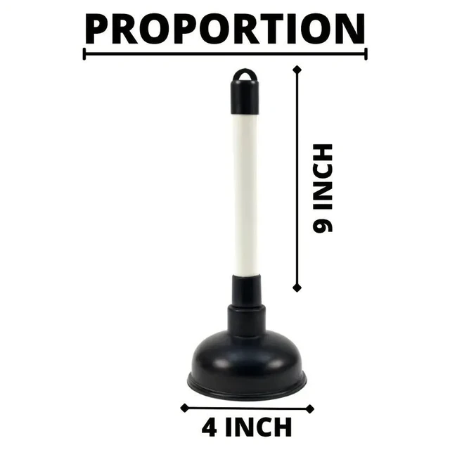 Alt view image 6 of 6 - Idealforce 4 Inch Heavy Duty Sink & Drain Plunger, Small Unclogger with 9 Inch Plastic Handle Black Cup, Strong Suction Clog Remover for Kitchen, Bathroom and Shower Drains