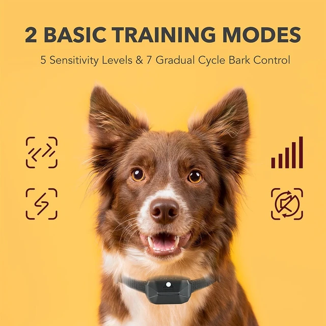 Alt view image 3 of 6 - Idealforce Dog Bark Collar, Auto Anti Barking Shock Collar for Dogs, 5 Adjustable Sensitivity Levels, 7 Shock Modes with LED Indicator for Dog Barking Training Control